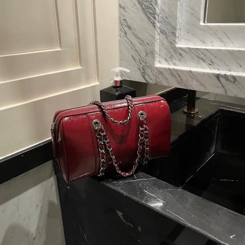 [BUNJANG] Cardinal Red Tenber Bag Burgundy Shoulder Bag / 카디널레드 텐버백 버건디