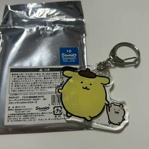 [BUNJANG] Nagano Nom Gom x Sanrio Collaboration Pompompurin Acrylic Keychain / 나가노 농담곰 산리오 콜라보 아크릴키링 (폼폼푸린)