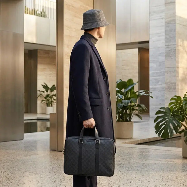 [BUNJANG] Gucci GG Supreme Black Briefcase / 구찌 GG 수프림 블랙 브리프케이스 서류가방