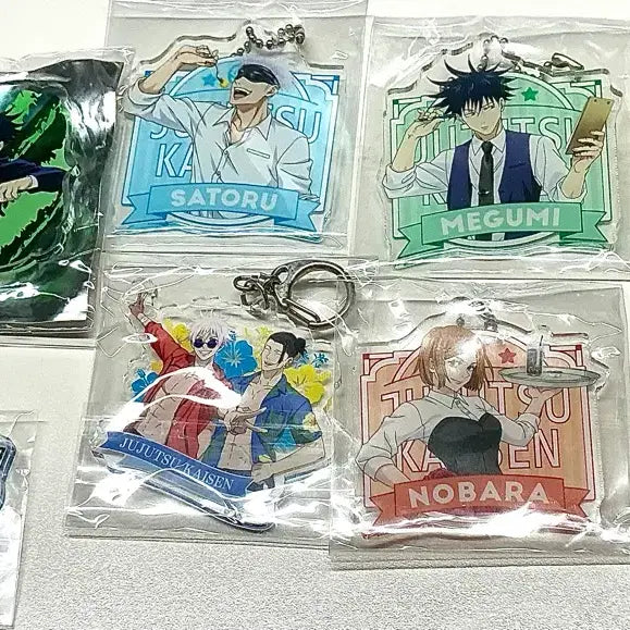 [BUNJANG] Jujutsu Kaisen Acrylic Keyring Bundle Set (7 Types) / 일괄) 주술회전 아크릴키링 7종