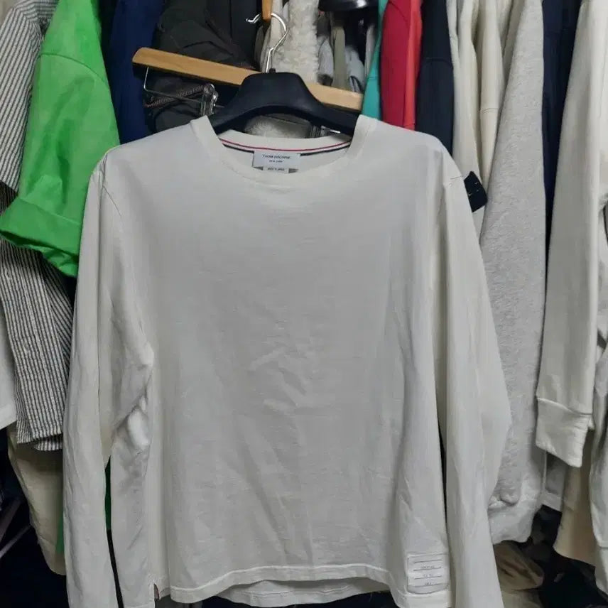 [BUNJANG] Thom Browne Side-Slit Long Sleeve White Size 3 / 톰브라운 사이드슬릿 롱슬리브 화이트 사이즈3 매장판