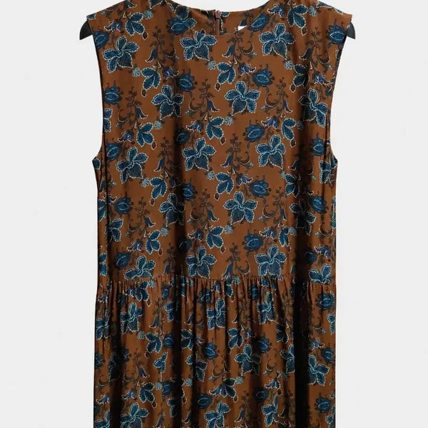 [BUNJANG] Floral Sleeveless Long Dress / 플라워 패턴 민소매 롱 원피스 나시 꽃무늬 여름