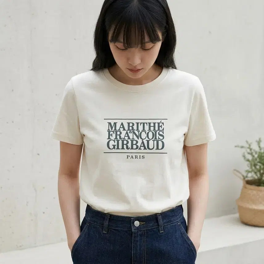 [BUNJANG] Marithe Francois Girbaud Classic Logo Short Sleeve T-Shirt S / 마리떼프랑소와저버 클래식 로고 반팔 티셔츠 S