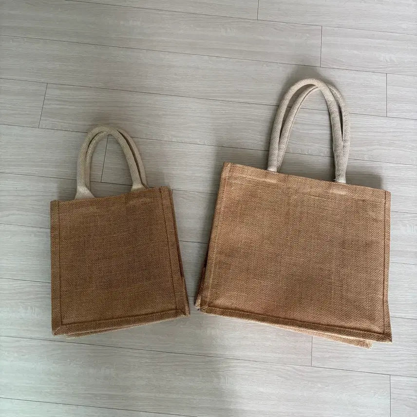 [BUNJANG] Muji Jute Eco Bag Set (2 Pieces) / 무인양품 에코백 황마가방 2개 세트