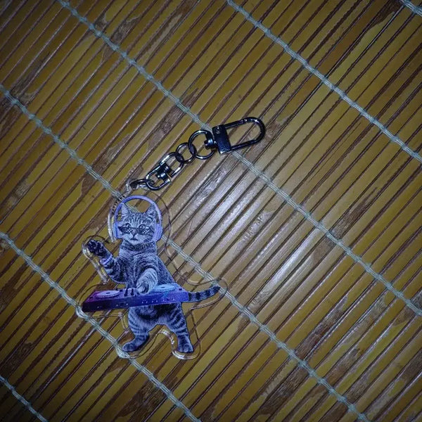 [BUNJANG] DJ Cat Keychain / DJ 고양이 키링