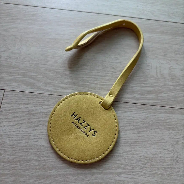 [BUNJANG] Hazzys Genuine Leather Luggage Tag Yellow / 헤지스정품 액세서리 러기지택 옐로우