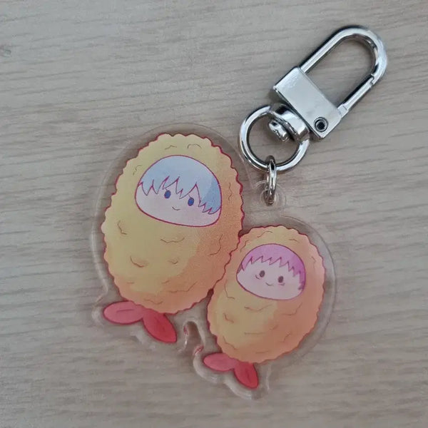 [BUNJANG] Gojo Yuji Shrimp Tempura Keychain (Unofficial) / 고죠유지 키링 / 고죠유지 굿즈(비공식)