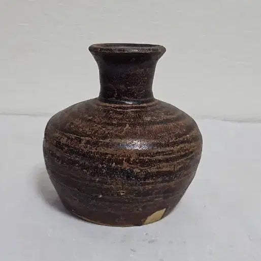 [BUNJANG] Antique Korean Black Glaze Iron Painting Eravos Ceramic Vase / 옛날 흑유 철화 이라보 도자기 주병 옛날 도자기