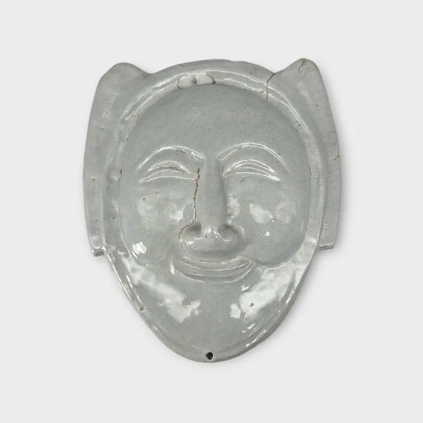 [BUNJANG] Antique Korean White Porcelain Bunetal Mask / 골동품 민속품 도자기 백자  부네탈