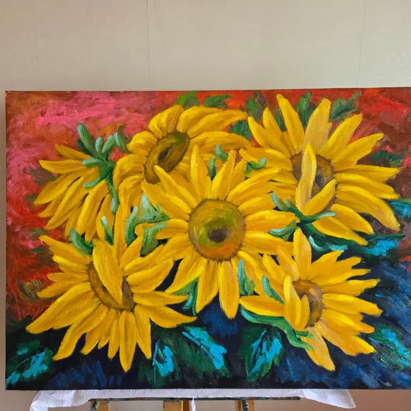 [BUNJANG] Sunflower Oil Painting / 해바라기유화그림