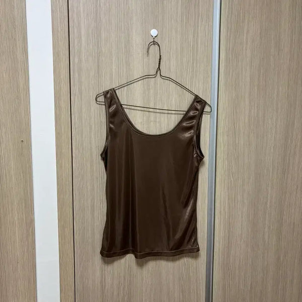 [BUNJANG] Brown Sleeveless Top / 브라운 민소매 탑