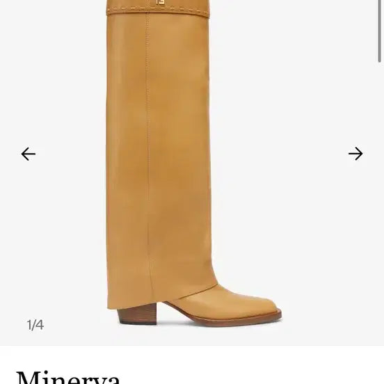 [BUNJANG] Fendi Minerva Leather High Heel Boots Size 37 / 펜디 미네르바 가죽 하이힐 부츠 37