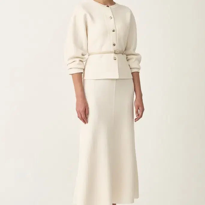 [BUNJANG] The Cashmere Belted Cashmere Knit Jacket / 더캐시미어 벨티드 캐시미어 니트자켓