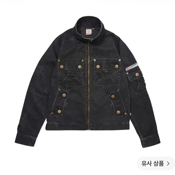 [BUNJANG] True Religion Washed Jacket Black M / 트루릴리젼 워시드 자켓 블랙 M