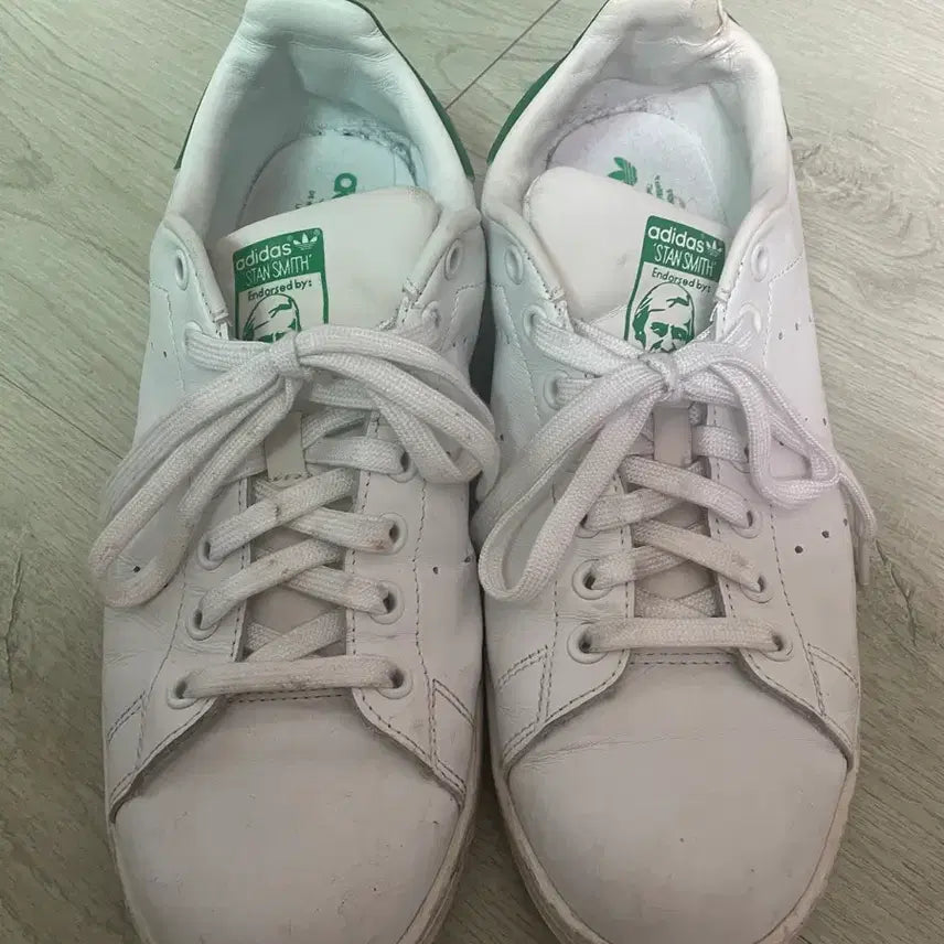 [BUNJANG] Adidas Stan Smith White Green 270 / 아디다스 스탠스미스 화이트 그린 270
