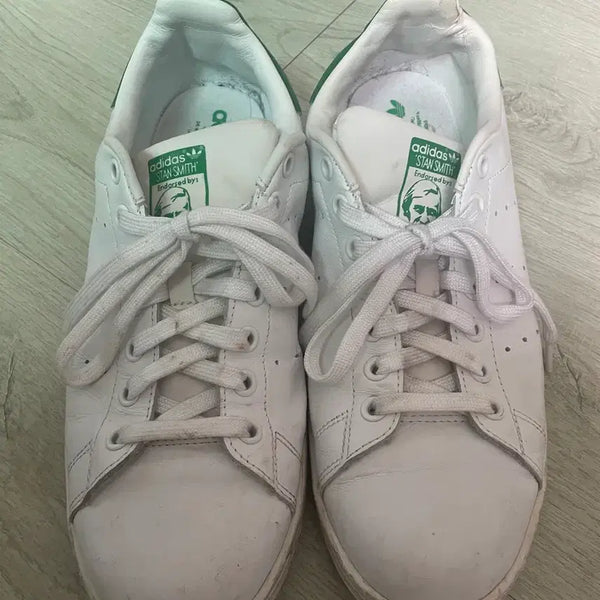 [BUNJANG] Adidas Stan Smith White Green 270 / 아디다스 스탠스미스 화이트 그린 270