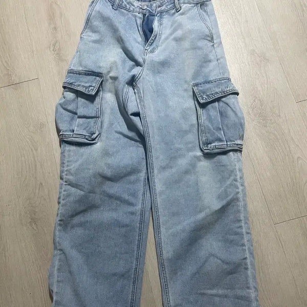 [BUNJANG] Mutta Standard Wide Cargo Denim Pants Light Wash / [28] 무탠다드 와이드 카고 데님 팬츠 연청