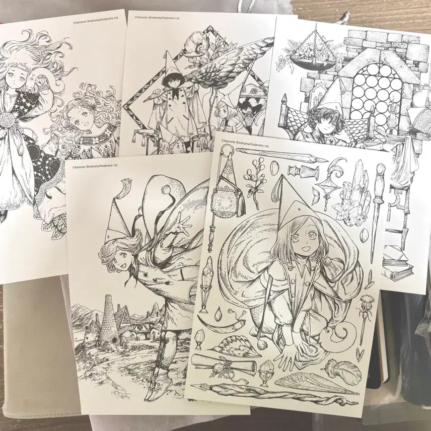 [BUNJANG] Atelier of the Witch's Hat Postcard Set Official Goods / [고깔모] 초판 특전O 고깔모자의 아틀리에 엽서 공식 굿즈 일러스트 양도