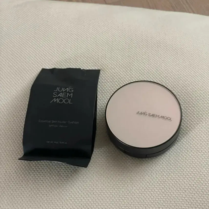 [BUNJANG] Jung Saem Mool Essential Skin Nuder Cushion Foundation (Cream) - Full Set (New) / 새상품 정샘물 에센셜 스킨누더 쿠션 본품+리필(크림)