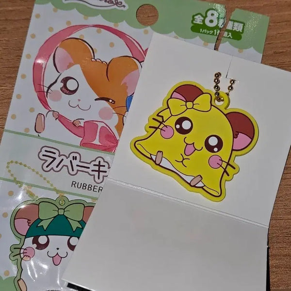 [BUNJANG] Hamtaro Random Rubber Keychain Holder Gacha Mini / 방가방가 햄토리 랜덤 러버 키링 키홀더 가챠 미니미니