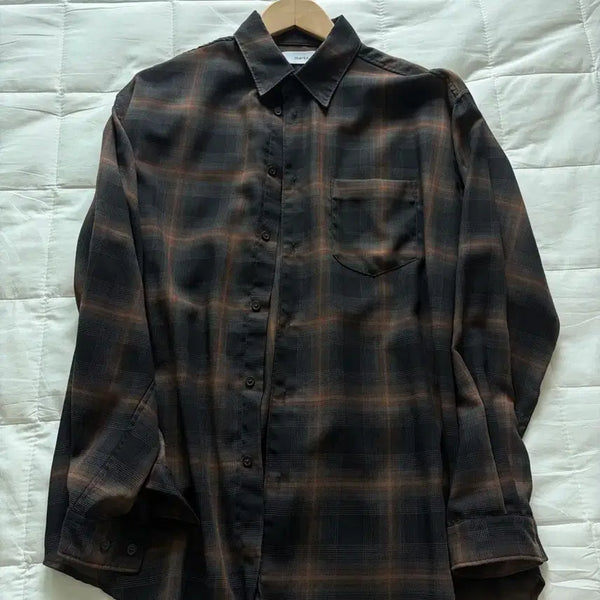 [BUNJANG] Maca Check Shirt Black Size 2 / 마카 체크셔츠 블랙 2사이즈