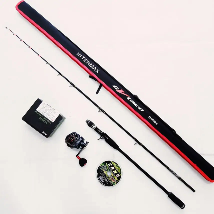 [BUNJANG] Intermax Octopus Fishing Rod 165H with Bag, Baitcasting Reel with Warranty / 문어선상낚시대165H와(전용가방포함) 베이트릴(보증서)과 합사