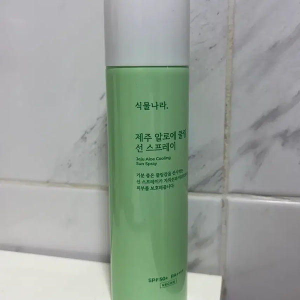 [BUNJANG] Jingonara Jeju Aloe Cooling Sun Spray SPF50+ PA++++ 100ml / (새상품) 식물나라 제주알로에 쿨링 선스프레이 썬스프레이 선크림