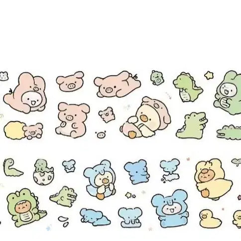 [BUNJANG] Hiyane's Cute Animals Kiss Cut Stickers / 히야네 뽀짝 동물들 키스컷
