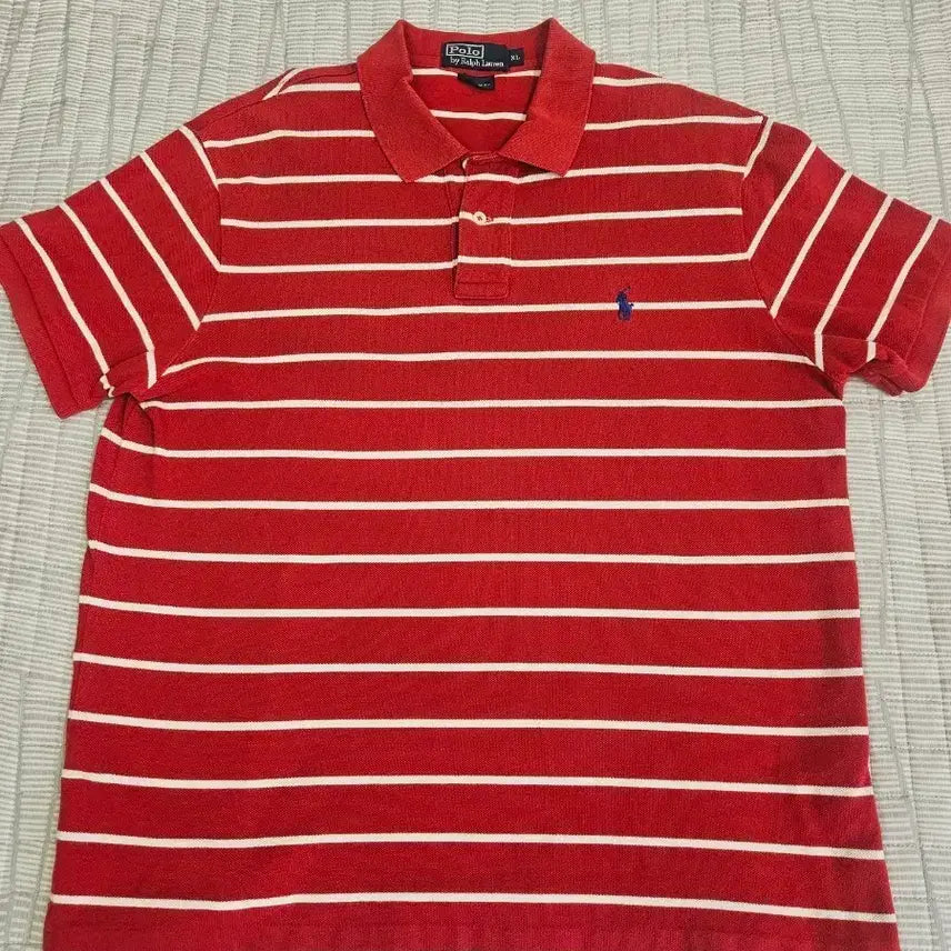 [BUNJANG] Polo Ralph Lauren Striped Short Sleeve Polo Shirt XL / 폴로 랄프로렌 반팔 카라 XL 105