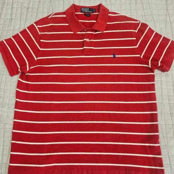 [BUNJANG] Polo Ralph Lauren Striped Short Sleeve Polo Shirt XL / 폴로 랄프로렌 반팔 카라 XL 105