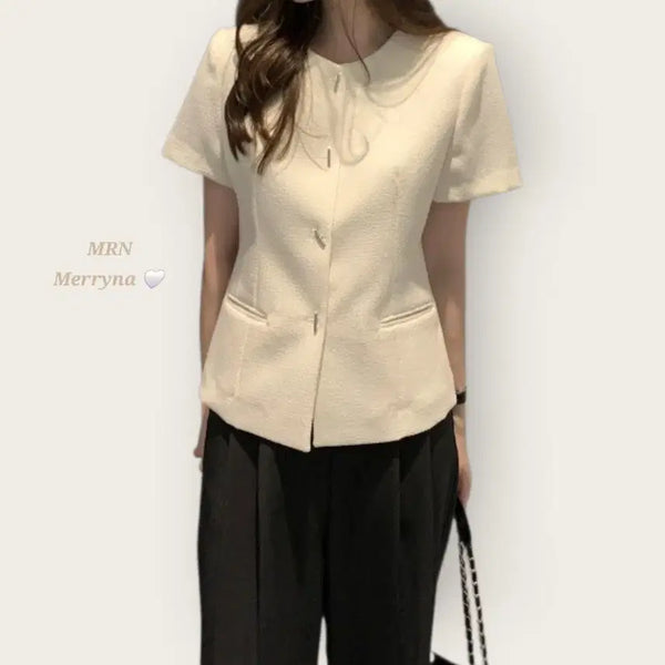 [BUNJANG] Merryna Tweed Jacket (2 Colors) / 청순 여성스러움 트위드 자켓 2color