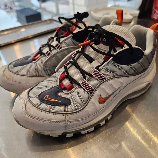 [BUNJANG] Nike Air Max 98 Silver Orange Sneakers / 나이키 에어맥스 98 실버 오렌지 / 275사이즈 / 30번