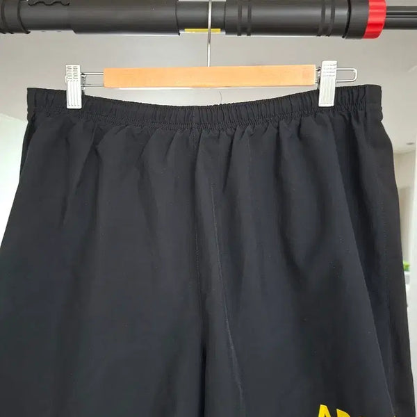 [BUNJANG] US Military PT Shorts L (34-35 inch) Black Yellow Logo / 미군PT 반바지 L(34~35)