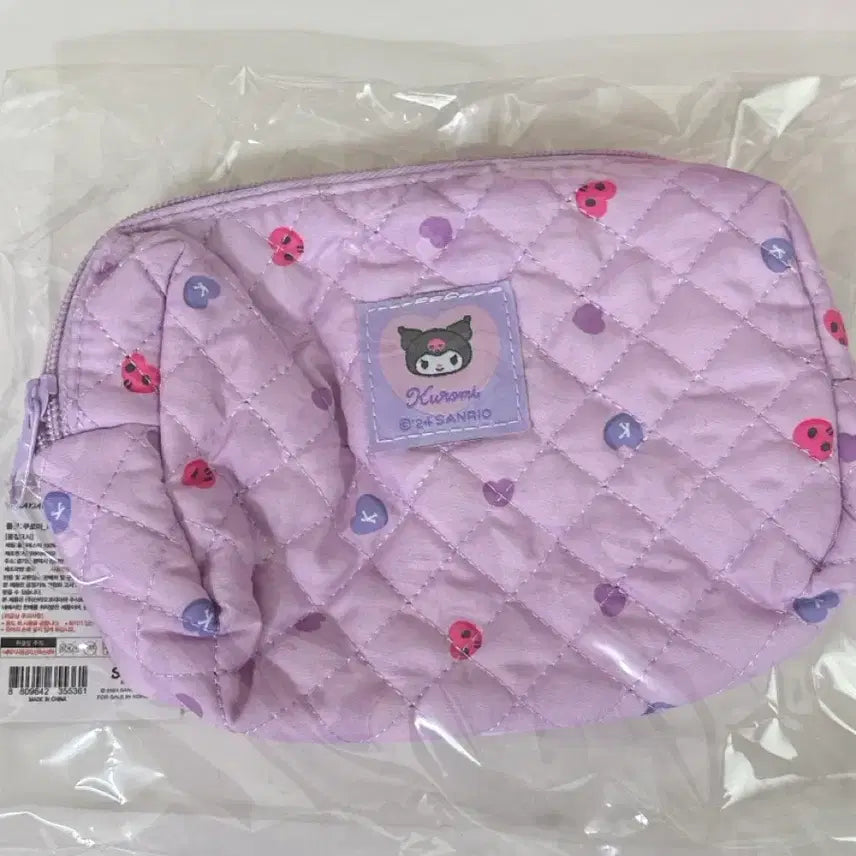 [BUNJANG] Kuromi Label Pouch (Small) / 쿠로미 라벨파우치 소 새상품
