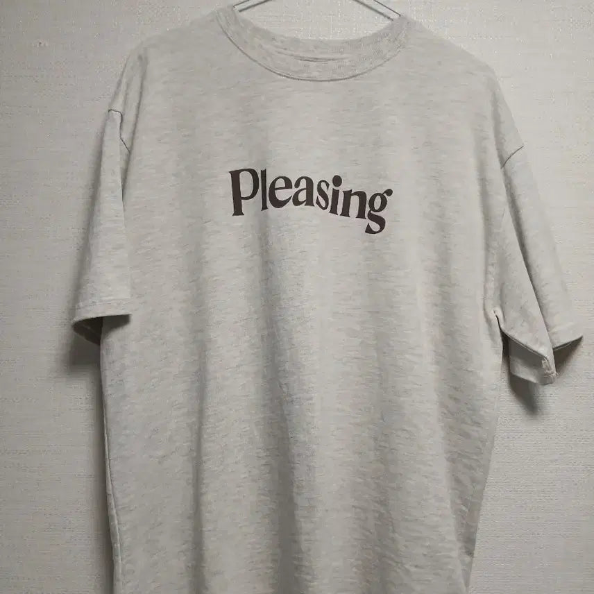 [BUNJANG] Pleasing Gray Short Sleeve T-Shirt / 플리징 반팔티 그레이