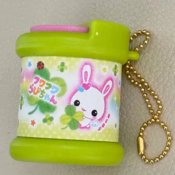 [BUNJANG] Heisei Fuwa Fuwa Rabi-chan Coin Case Cylinder (Green) Gacha / 헤이세이 코인 케이스 실린더 후와후와 라비짱 그린 가챠