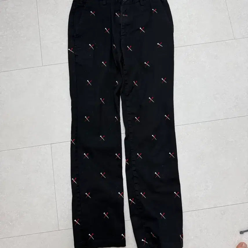 [BUNJANG] Tommy Embroidered Cotton Pants / Tommy 자수 바지