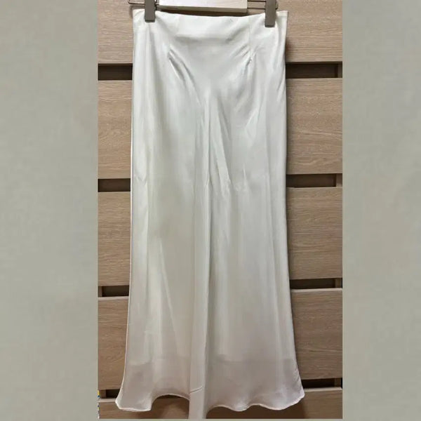 [BUNJANG] Not Your Roses Satin Silk Long Skirt / 낫유어로즈 새틴 실크 롱스커트