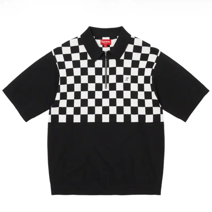 [BUNJANG] Supreme 22SS Checkerboard Zip Polo Black / [XL] 22SS 슈프림 체커보드 집 폴로 블랙