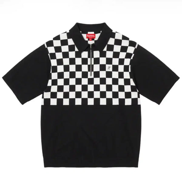 [BUNJANG] Supreme 22SS Checkerboard Zip Polo Black / [XL] 22SS 슈프림 체커보드 집 폴로 블랙