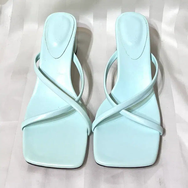 [BUNJANG] Modern Mint Strap Sandals (Real Leather) / (새상품240) 모던한 민트 스트랩 샌들 부드러운 가죽
