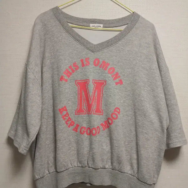 [BUNJANG] Omont "Omont" Crewneck T-shirt Grey / 오몬트 맨투맨 반팔 그레이