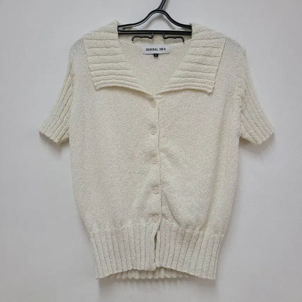[BUNJANG] GENERAL IDEA Knit Short Sleeve Cardigan / GENERAL IDEA 니트 반팔 가디건 55-66