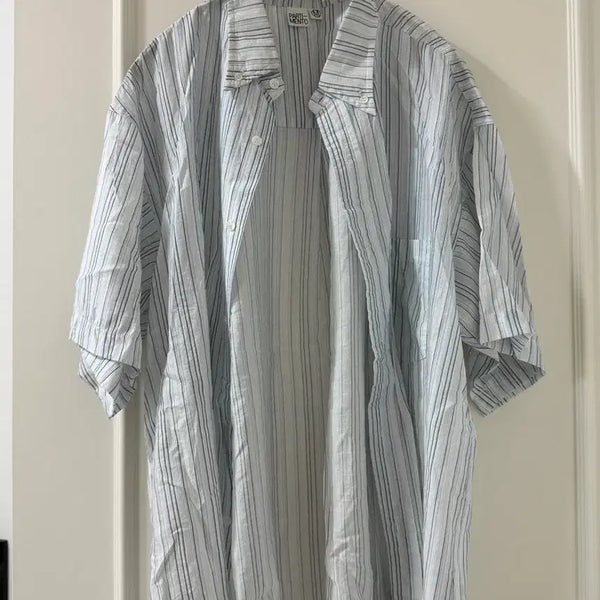 [BUNJANG] Partimento Multi Stripe A-Line Overfit Half Shirt / 파르티멘토 Multi Stripe A-Line Overfit Half