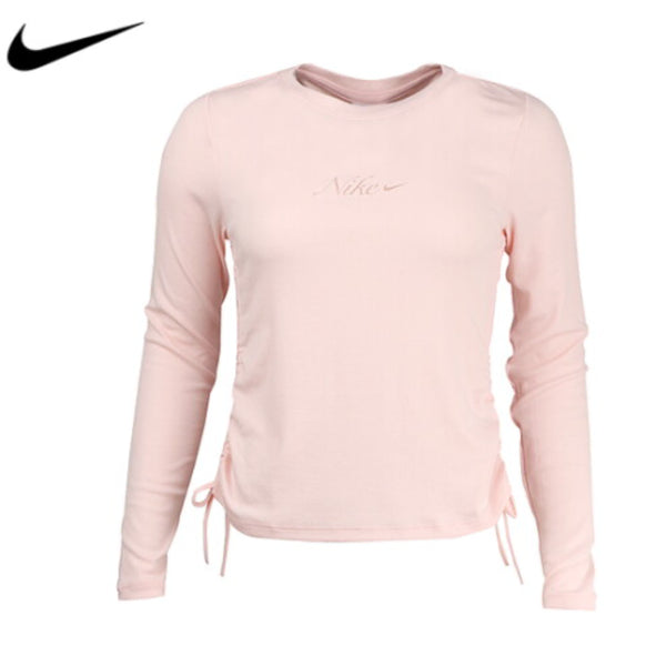 [BUNJANG] Nike Ribbed Long Sleeve Crop Top W - Eco Pink/Fossil Stone / [S]새제품 나이키 골지 긴소매 모드 크롭 탑 W