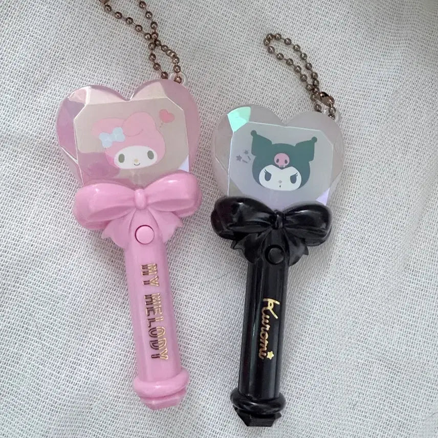 [BUNJANG] Sanrio My Melody & Kuromi Lightstick Keyring Set / 마이멜로디 쿠로미 응원봉 키링 세트판매