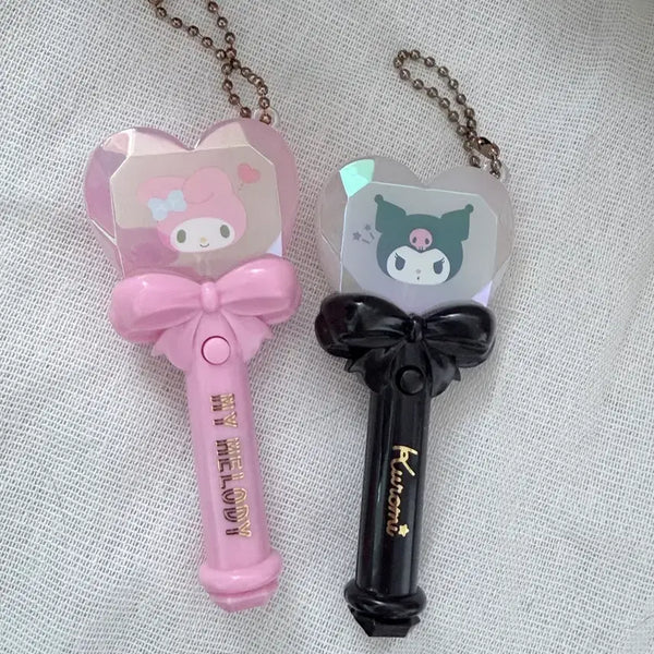 [BUNJANG] Sanrio My Melody & Kuromi Lightstick Keyring Set / 마이멜로디 쿠로미 응원봉 키링 세트판매