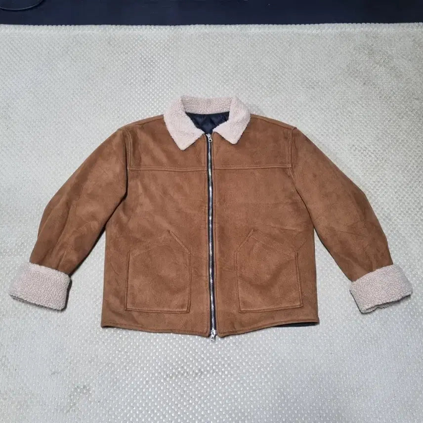 [BUNJANG] Suede Shearling Jacket Brown / (105) 스웨이드 무스탕 자켓 브라운