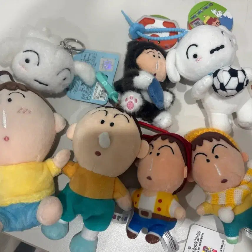 [BUNJANG] Maenggoo White Dog Plush Keychain Bundle Set / 맹구 흰둥이 인형키링 일괄