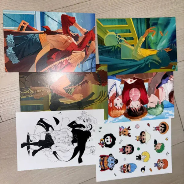 [BUNJANG] One Piece Fan-Made Postcard & Sticker Set / 원피스 비공식 굿즈 엽서 스티커 양도합니다